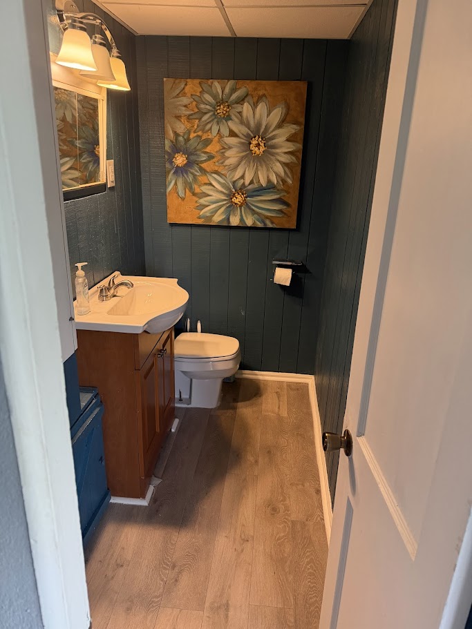 Half bath with vanity