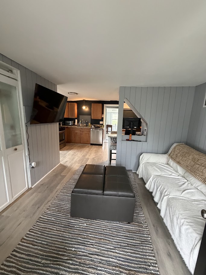 Living room with sofa and TV